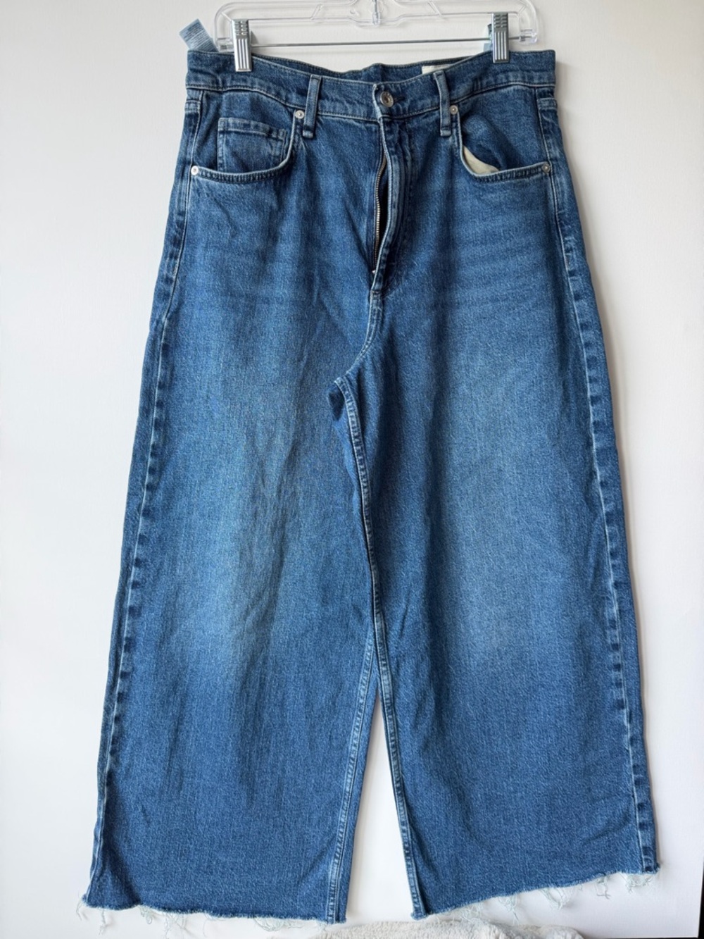 rag & bone Men's Wide-Leg Blue Denim Jeans